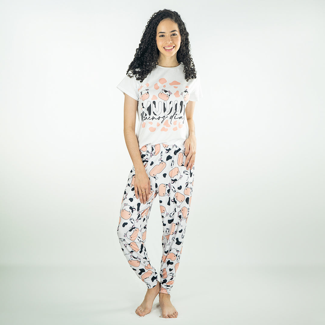 Pijama para mujer "Vaca" (Camisa, Pantalón)