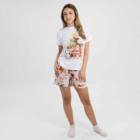 PIJAMA CANNES PARA MUJER (CAMISETA Y SHORT)