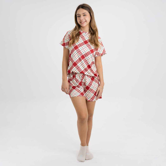 PIJAMA MERRY CHRISTMAS PARA MUJER (CONJUNTO SUBLIMADO SHORT)