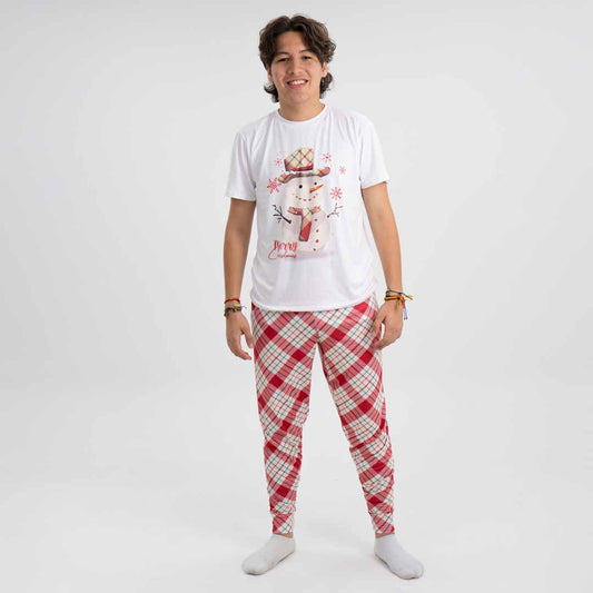 PIJAMA MERRY CHRISTMAS PARA HOMBRE (CAMISETA Y PANTALÓN)