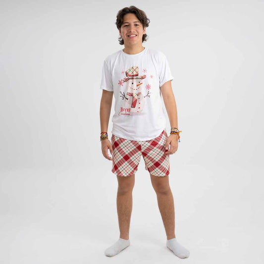 PIJAMA MERRY CHRISTMAS PARA HOMBRE (CAMISETA Y SHORT)