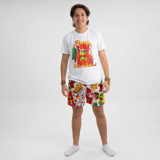 PIJAMA GRINCH PARA HOMBRE (CAMISETA Y SHORT)