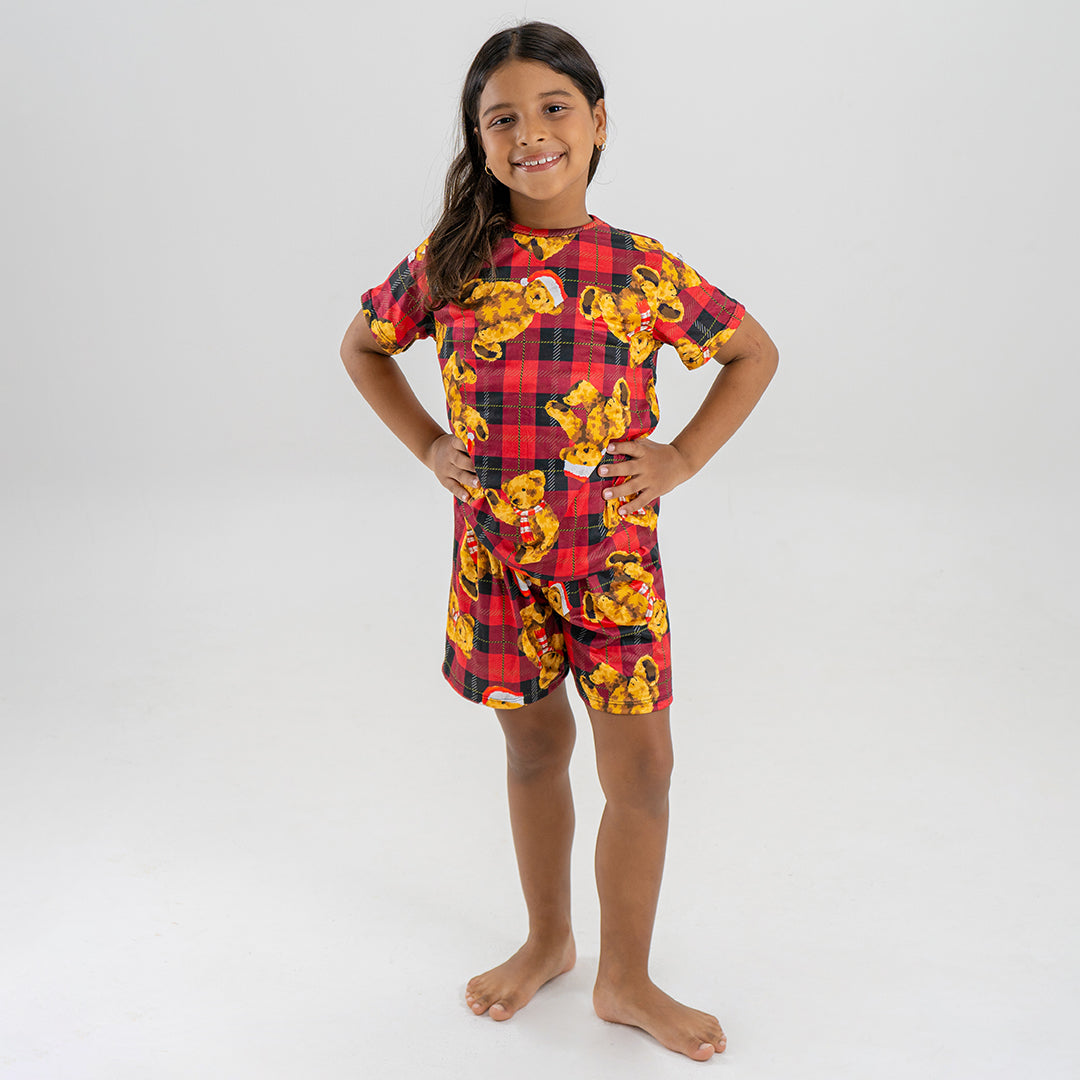 PIJAMA OSITO PARA NIÑO/NIÑA (CONJUNTO SUBLIMADO SHORT)