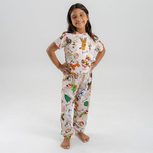 PIJAMA CANNES PARA NIÑO/NIÑA (CONJUNTO SUBLIMADO PANTALÓN)