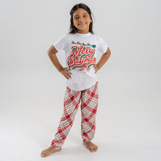 PIJAMA MERRY CHRISTMAS PARA NIÑO/NIÑA (CAMISETA Y PANTALÓN)