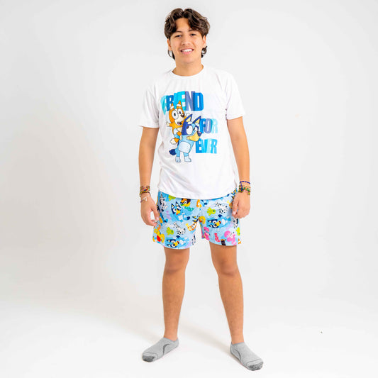 Pijama para hombre"Bluey" (Camisa,Pantalóneta)