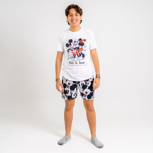 Pijama para hombre"Mickey Aspen" (Camisa,Pantalóneta)