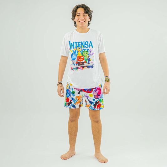 Pijama para hombre "Intensamente" (Camisa, Pantaloneta)