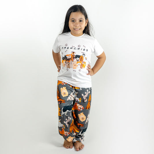 Pijama para niños"Frenchies" (Camiseta,Pantalón)