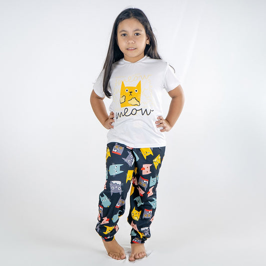 Pijama para niños"Gatos" (Camiseta,Pantalón)