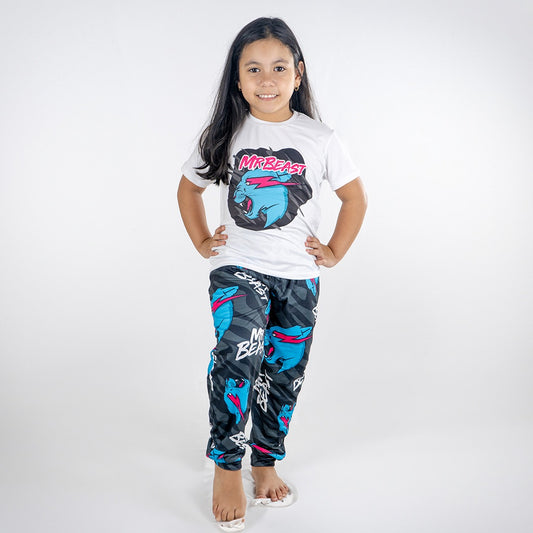 Pijama para niños"Mr. beast" (Camiseta,Pantalón)