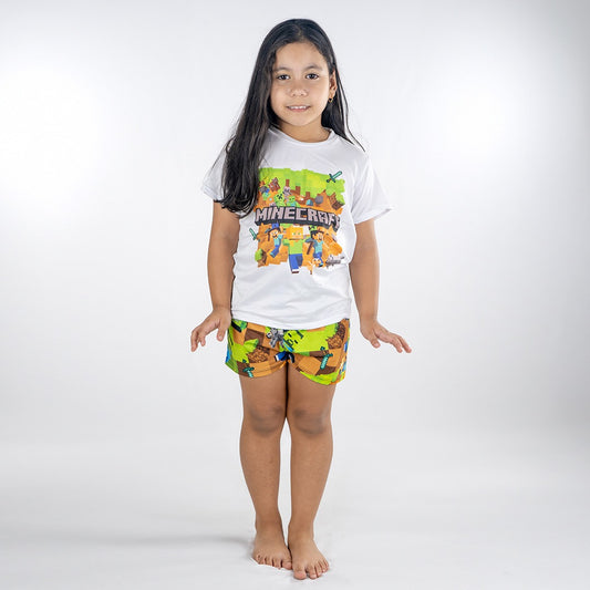 Pijama para niños"Minecraft" (Camiseta,Short)