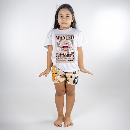 Pijama para niños"One Piece" (Camiseta,Short)