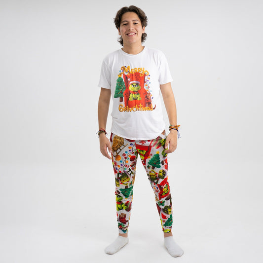 PIJAMA MICKEY CROCHET PARA HOMBRE (CAMISETA Y PANTALÓN)